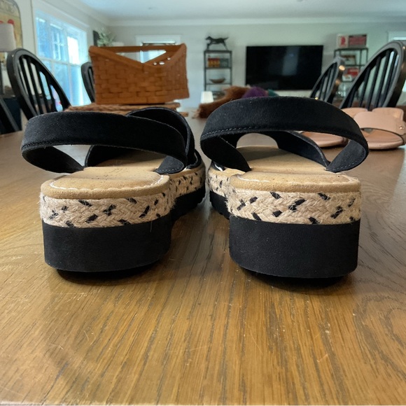 Petit Barcelona Wide Fit | Flat Avarcas Black Espadrille Sandals Size 40 D - Picture 8 of 10